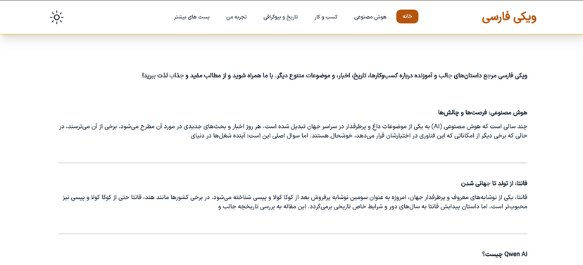 Persian Wiki is a reference for interesting and informative stories about busine